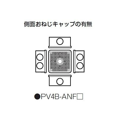 未来工業 露出用四角ボックス 取付自在蓋 ケーブルブッシング付き ベージュ  PV4B-ANFJ 画像3