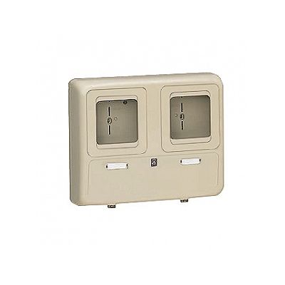 未来工業 電力量計ボックス 化粧ボックス 2個用 ミルキーホワイト WP-2WM