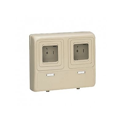 未来工業 電力量計ボックス 化粧ボックス 2個用 ミルキーホワイト  WP-3WM