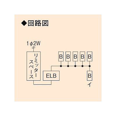 未来工業 ミライパネルMP型 単相二線式リミッタースペース 2P30AOC付漏電しゃ断器 露出・半埋込み兼用 回線数5+スペース数1  MP6-205K 画像2