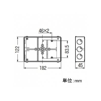 未来工業 【お買い得品 20個セット】埋込スイッチボックス 平塗代付 (プラスチック製セーリスボックス) 3個用  CSW-3NF_20set 画像2