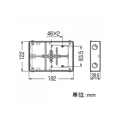 未来工業 【お買い得品 20個セット】埋込スイッチボックス 平塗代付 (プラスチック製セーリスボックス) 3個用浅形  CSW-3SNF_20set 画像2