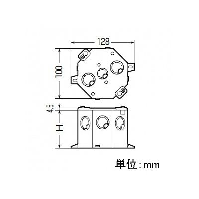 未来工業 【お買い得品 20個セット】八角コンクリートボックス 深形(54mm) 側面ノックアウト無  8CB-54_20set 画像3