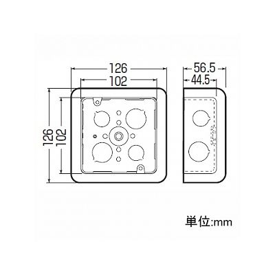 未来工業 【お買い得品 50個セット】スタットレットボックス 中形四角浅型 断熱カバー付  OF-MA-1D_50set 画像3