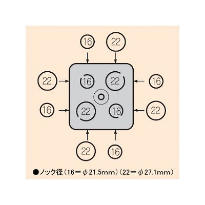 未来工業 【お買い得品 20個セット】スタットレットボックス 3分スタット付鉄製アウトレットボックス標準型  OF-MA-1_20set 画像2