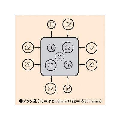 未来工業 【お買い得品 20個セット】スタットレットボックス 3分スタット付鉄製アウトレットボックス標準+メガネ型  OF-MA-2_20set 画像2