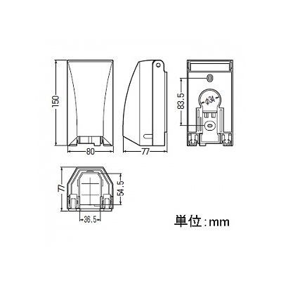 未来工業 【お買い得品 10個セット】防水引込みカバー ベージュ e-デザイン  WKH-1J_10set 画像5