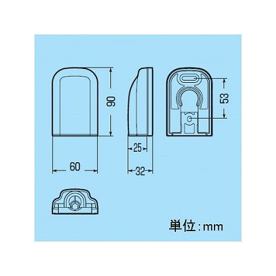 未来工業 【お買い得品 20個セット】防水引込カバー 適合PF管:16 60×90 ライトブラウン  WK-2LB_20set 画像3