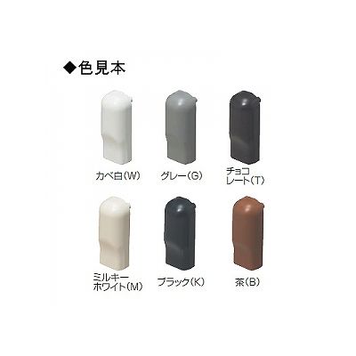 未来工業 【お買い得品 10個セット】ウォールカバー S号 茶  EMW-SB_10set 画像2