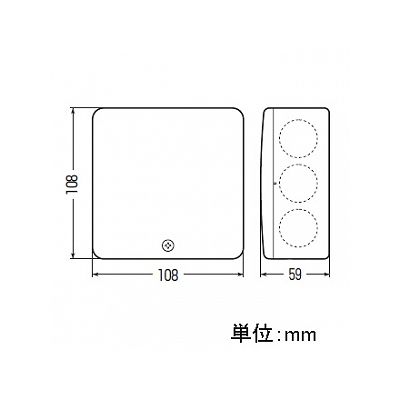 未来工業 【お買い得品 50個セット】PVKボックス Fタイプ 中形四角深型 ノック付き ベージュ  PVK-BFNJ_50set 画像3