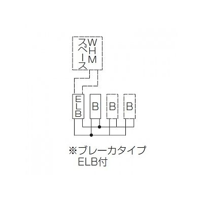 未来工業 【お買い得品 5個セット】電力量計ボックス 分岐ブレーカ・ELB付き ベージュ  WP2-201HKJ_5set 画像3