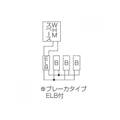 未来工業 【お買い得品 5個セット】電力量計ボックス 分岐ブレーカ・ELB付き ミルキーホワイト  WP2-201HKM_5set 画像3