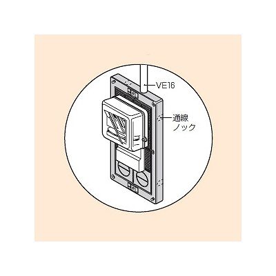 未来工業 【お買い得品 10個セット】取付自在板 ノック付き 自己消火性樹脂製 ベージュ  BF-4222J_10set 画像2