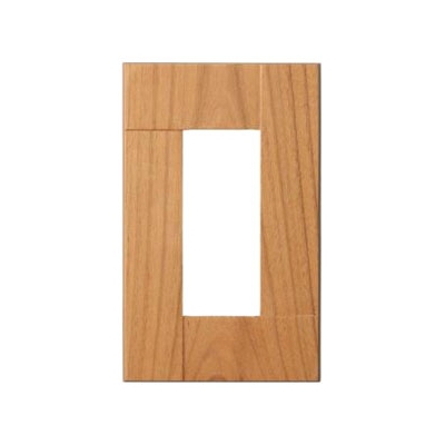 スガツネ工業 スイッチ・コンセントプレート 《プレミアムウッド SQシリーズ》 天然木(ヤマザクラ) PXP-WS01-YS