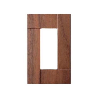 スガツネ工業 スイッチ・コンセントプレート 《プレミアムウッド SQシリーズ》 天然木(ウォールナット) PXP-WS01-WN
