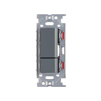 スガツネ工業 埋込ダブルスイッチ AC300V 15A ソリッドグレー PXP-J-NKW02008-SG