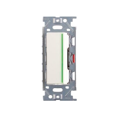 スガツネ工業 ガイドランプ付埋込シングルスイッチ AC125V 15A ピュアホワイト PXP-J-NKW01009-PW
