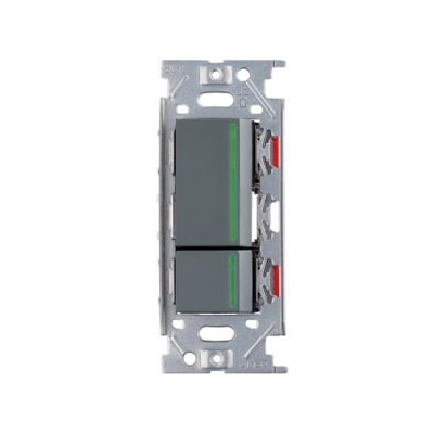 スガツネ工業 ガイドランプ付埋込ダブルスイッチ AC125V 15A ソリッドグレー PXP-J-NKW02009-SG