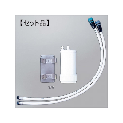 KVK(ケーブイケー) 浄水器付水栓 ビルトイン浄水器接続専用 逆止弁付 分岐継手・フレキシブルホース600mm同梱 パイプ長:153mm  K335GNS 画像5