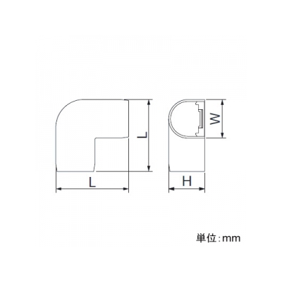 因幡電工 平面エルボカバー90°(Fタイプ) 給水・給湯用配管化粧カバー 屋内・屋外兼用 対応樹脂管サイズ:13A 《リフォームダクトJD》  JK-13F 画像4