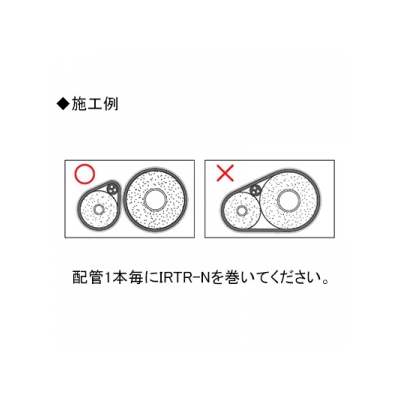 因幡電工 耐火テープ冷媒タイプ タイカマクダケ 空調配管用 長さ1200mm 幅103mm 《ファイヤープロシリーズ》  IRTR-N 画像3