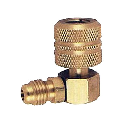 BBKテクノロジーズ(ビービーケーテクノロジーズ) 【生産完了】シャットオフカプラ 90°エルボ 1/4オスフレア×1/4メスフレア 33113N