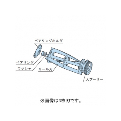 RYOBI(リョービ) リール刃(6枚刃) プーリー・ベアリング・ベアリングホルダ付  6077077 画像2