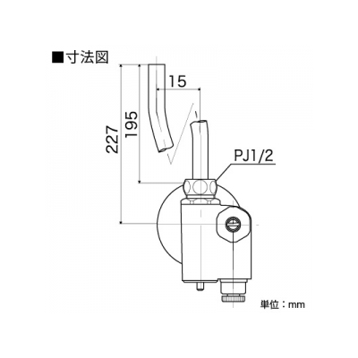 KVK(ケーブイケー) アングル形止水栓ドライバー式 固定こま仕様 逆止弁・水抜き・ストレーナ付 逆止弁解除ボタン付  K69YWAZKN 画像2