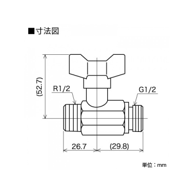 KVK(ケーブイケー) ボールバルブ13 R1/2おねじ×G1/2おねじ  K92 画像2