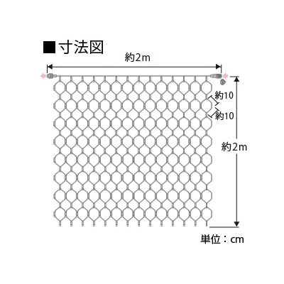 ジェフコム LEDクロスネット 2×2m(青/青)  SJ-N20-BB 画像3