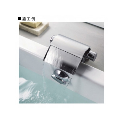 三栄水栓製作所 ツーバルブデッキ混合栓 浴室用 フラット吐水 EDDIES  K7590 画像2