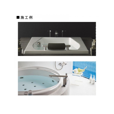 三栄水栓製作所 ツーバルブデッキ混合栓(ユニット用) 浴室用 断熱仕様 色:墨磁 TOH  K91300-L-JD 画像3