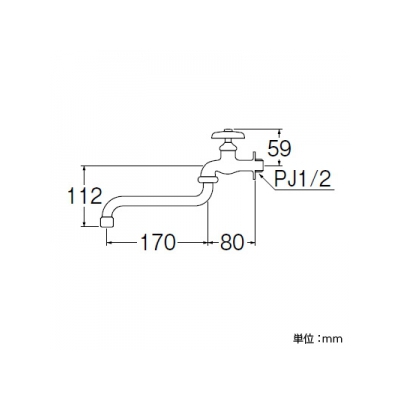 三栄水栓製作所 泡沫自在水栓 節水水栓 パイプ長さ:170mm  A10JH-13 画像2