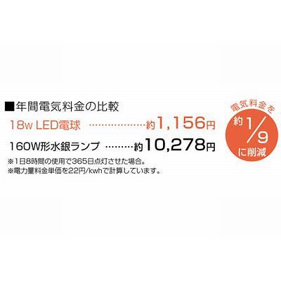 ハタヤ LED作業灯18W昼光色 ケーブル長0.3M  RGL-0W 画像2