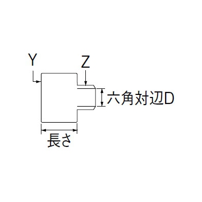 三栄水栓製作所 多角穴ザルボ(厚口) ネジ部先端ローレット加工 長さ:15mm  T22-13X15 画像3