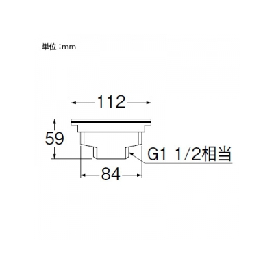 三栄水栓製作所 流し排水栓 キッチン用 水止め機能付 取付(G1 1/2相当) ステンレス製  H62-L 画像2