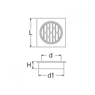 三栄水栓製作所 兼用角目皿 排水用品 VP・VUパイプ兼用 幅:100mm  H480-75X100 画像2