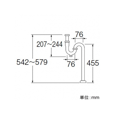 三栄水栓製作所 掃除口付Sトラップ 洗面用品 金属製のパイプ径32用 掃除口付  H702F-32 画像2