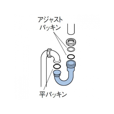 三栄水栓製作所 U管 洗面所用 金属製SトラップおよびPトラップ用 パイプ径:38mm  H70-67-38 画像2