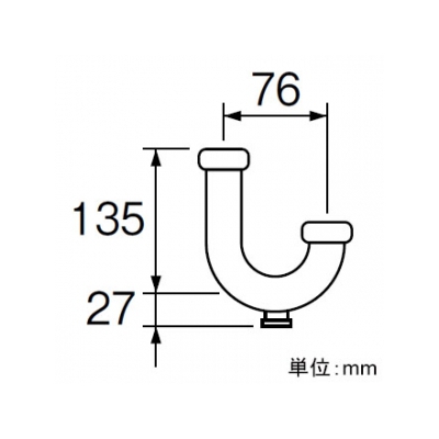 三栄水栓製作所 掃除口付U管 洗面所用 金属製SトラップおよびPトラップ用 掃除口付  H70-672-32 画像2
