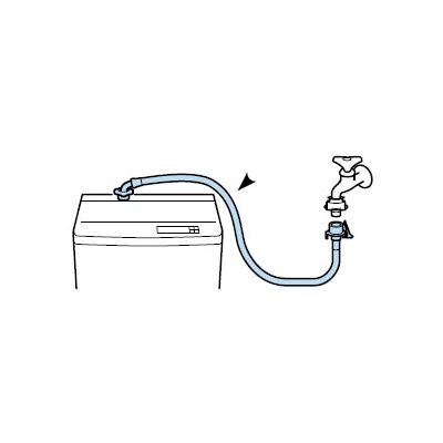 三栄水栓製作所 自動洗濯機給水ホース 洗濯機用 元口付 長さ:5m  PT17-1-5 画像2