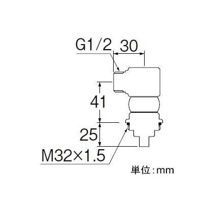 三栄水栓製作所 洗浄便座取付アダプター 水栓部品 トイレ用 INAX社製フラッシュバルブ用  B50-2 画像3