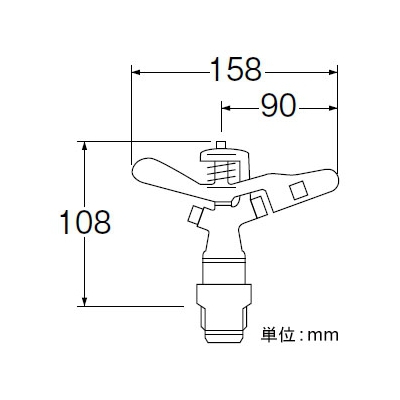 三栄水栓製作所 フルサークルスプリンクラー上部 ガーデニング 360°散水 口径:4.8×3.2mm  C53F-20 画像3