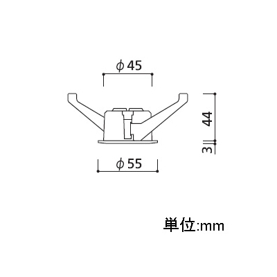 オーデリック LEDダウンライト SGⅠ形 埋込穴φ50 LED1灯 配光角:13° 非調光 本体色:マットホワイト 昼白色タイプ 5000K  OD250001 画像3