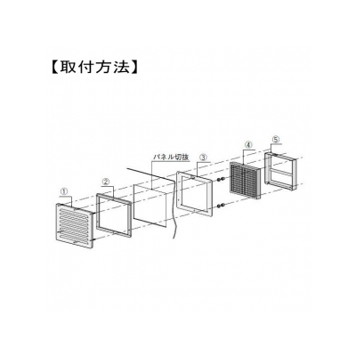 篠原電機 通気ギャラリーセット(塩害対策仕様) IP4X ステンレス製  G1-15S-SET-S 画像3