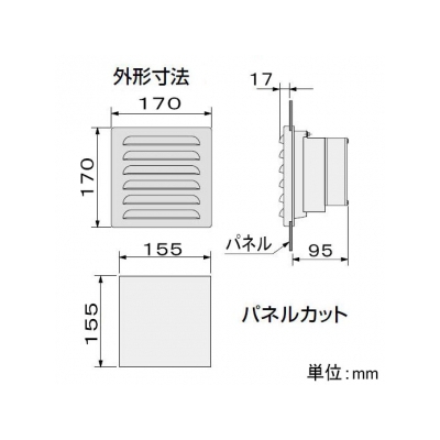 篠原電機 ファン付ギャラリー(塩害対策仕様) ファンなしタイプ IP45 ステンレス製  GFS-120W-FN-ST 画像3