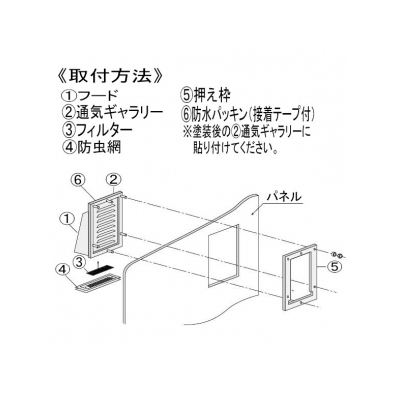 篠原電機 フード付ギャラリー 屋外用(FG型) IPX4 鋼板製  FG-12 画像2