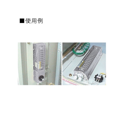 篠原電機 カバー付スペースヒーター 標準タイプ 2点取付 220V200W サーモスタット付 鋼板製  SHC2-2220-OH 画像3