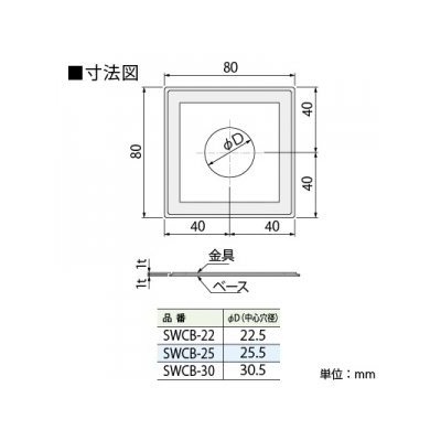 篠原電機 押ボタンカバー取付ベース アクリル(透明)、SUS430製 φ30.5  SWCB-30 画像3