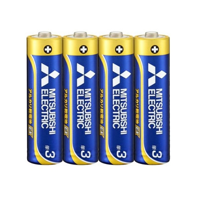 三菱 【在庫限り生産完了】アルカリ乾電池 長持ちハイパワー EXシリーズ 単3形 4本パック  LR6EXD/4S